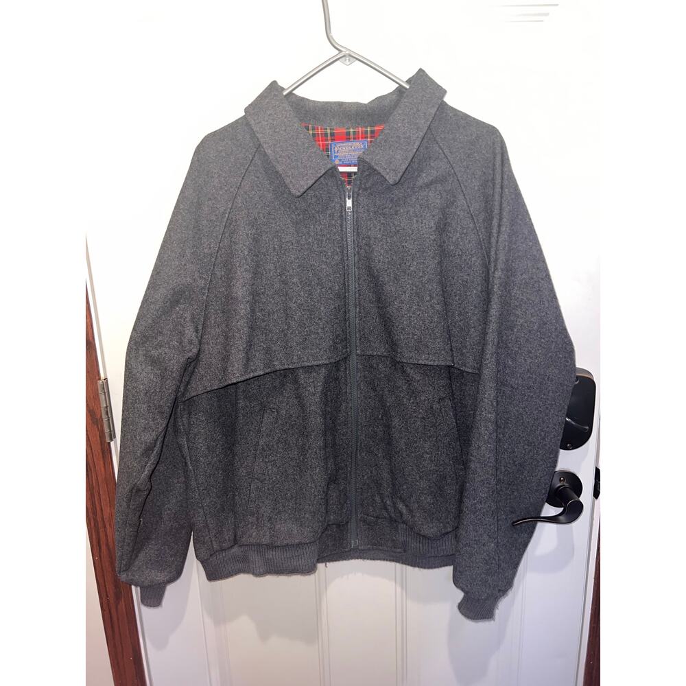 Pendleton Gray Jacket With Plaid Lining - image 2